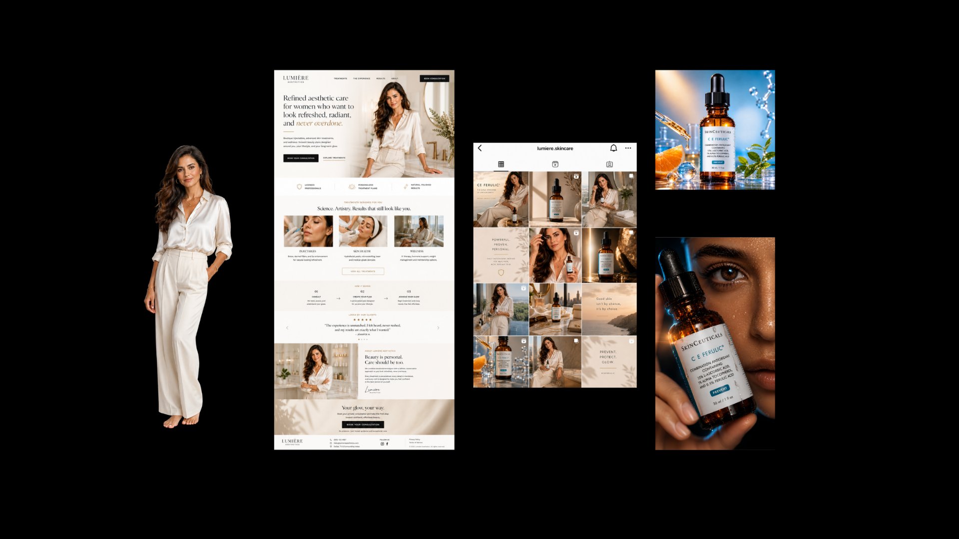 Med spa website and social media suite