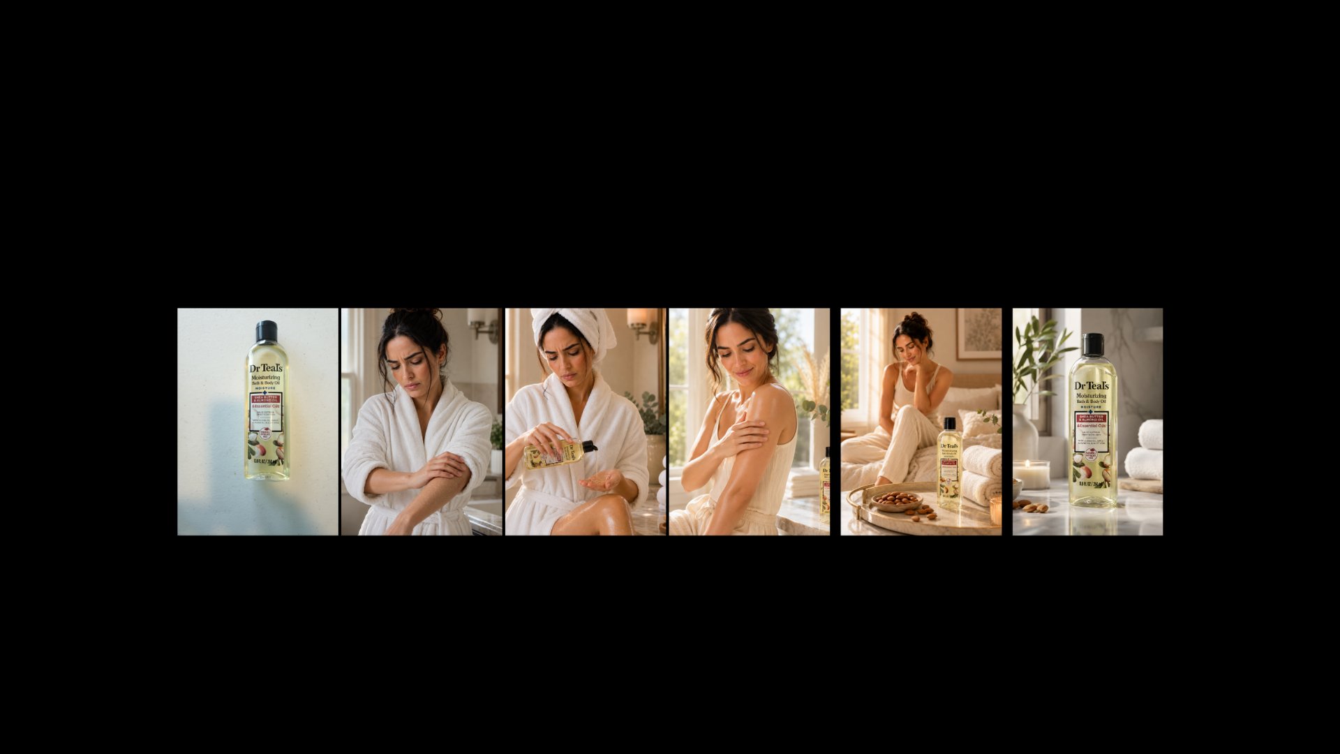 Body oil product wellness campaign